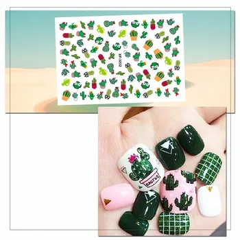 

15pcs DIY Flower Leaf Pattern full cover nails 2020 3D Design Manicure Nail Art Transfer Stickers Sliders Decal Decorations nail