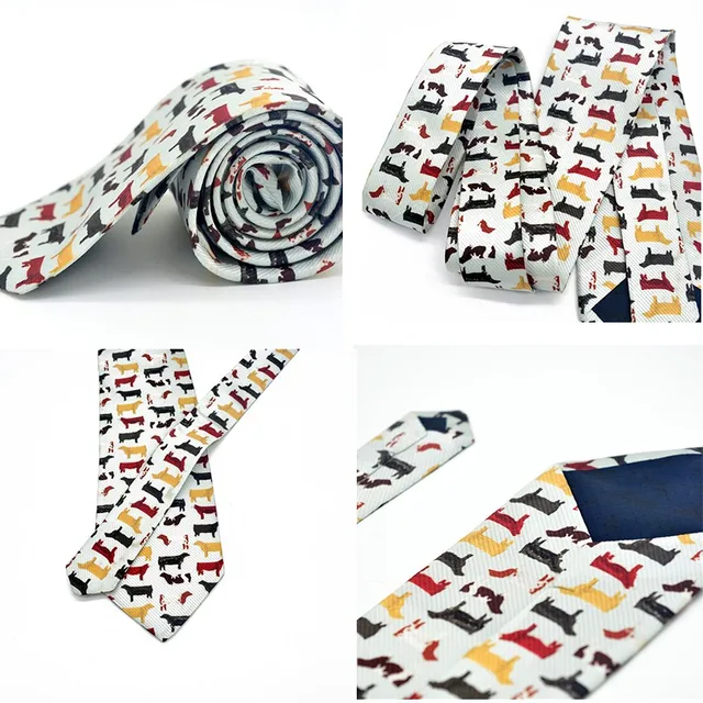 Cravatte da uomo Casual stampate in 3D moda Casual cravatta Festival regali formali cravatta 8cm Slim appuntamento affari cravatte per uomo seta 5