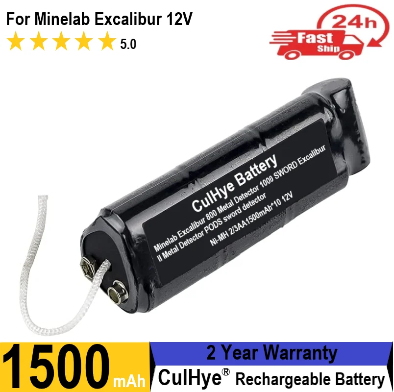 Batteria Ricaricabile 1500Mah Per Minelab Excalibur 1000, Metal Detector Excalibur 800, Baccelli Excalibur Ii, Spada Excalibur