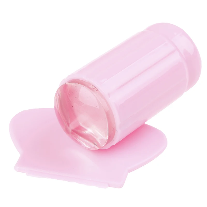 Clear Nail Art Stamping Stamp Scraper Set Silicone Stamper Transparent Jelly Nail Art Template Scraper Plate Stamper - Цвет: style1