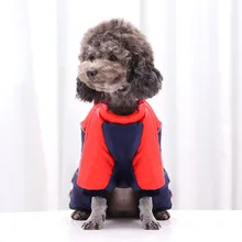 Super Thick Overalls for Dogs Waterproof Light Reflective Cat Winter Clothes Soft Cotton Snowy Outdoor Walking Warm Dog Coat