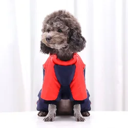 Super Thick Overalls for Dogs Waterproof Light Reflective Cat Winter Clothes Soft Cotton Snowy Outdoor Walking Warm Dog Coat