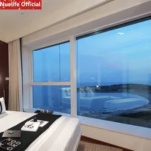 Стеклянная пленка солнцезащитный, изоляционный экран Взрывозащищенная стеклянная оконная зеркальная пленка магазин офисная синяя односторонняя перспективная ПВХ пленка