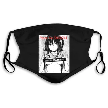

Waifu Material Funny Hentai Anime Black Hip Hop Male Battery Funny Mask women kid's PM2.5