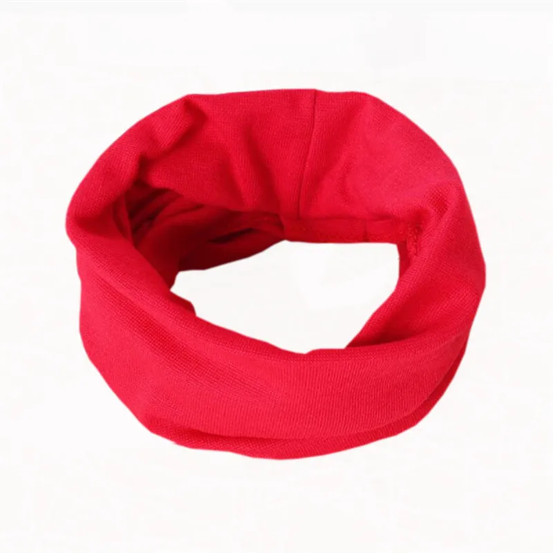 red scarf Новая детская шапка в стиле хип-хоп для уличных танцев, весенне-Осенняя детская шапка, шарф для мальчиков и девочек, вязаная шапка, зимняя теплая одноцветная детская шапка - Цвет: red scarf