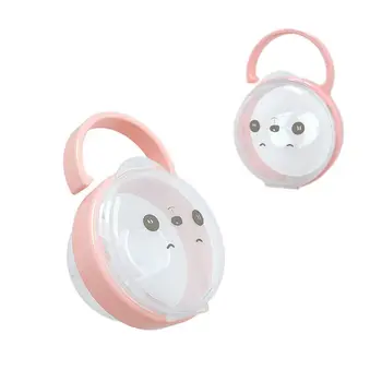 

Baby Pacifier Storage Box Cartoon Panda Pattern Pacifiers Nipple Transparent Dust Boxes Portable