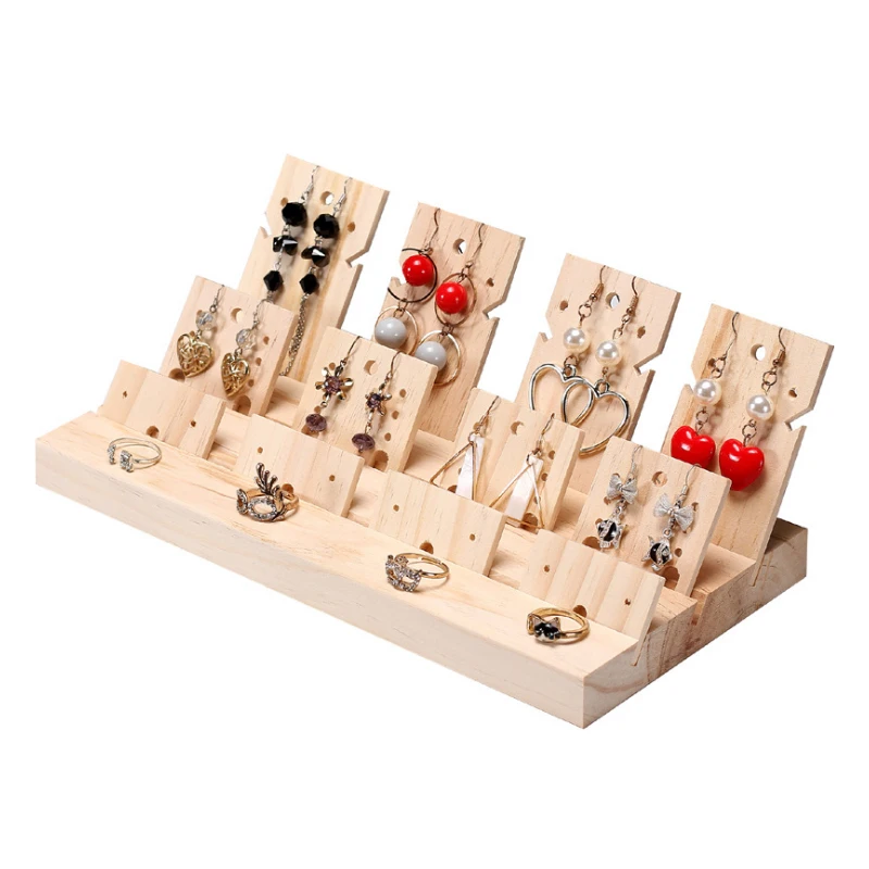 Sieradenstandaard, van fluweel, met afneembare 3 etages, tentoonstellingsstandaard, armbandstandaard, horlogestandaard, sieradenhouder voor horloges, armbanden, halskettingen (grijs