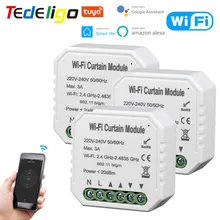 

Tuya Smart WiFi Curtain Switch Roller Shutter Switch Wireless Remote Control Timing Module for Google Home Alice Alexa 220V 3A