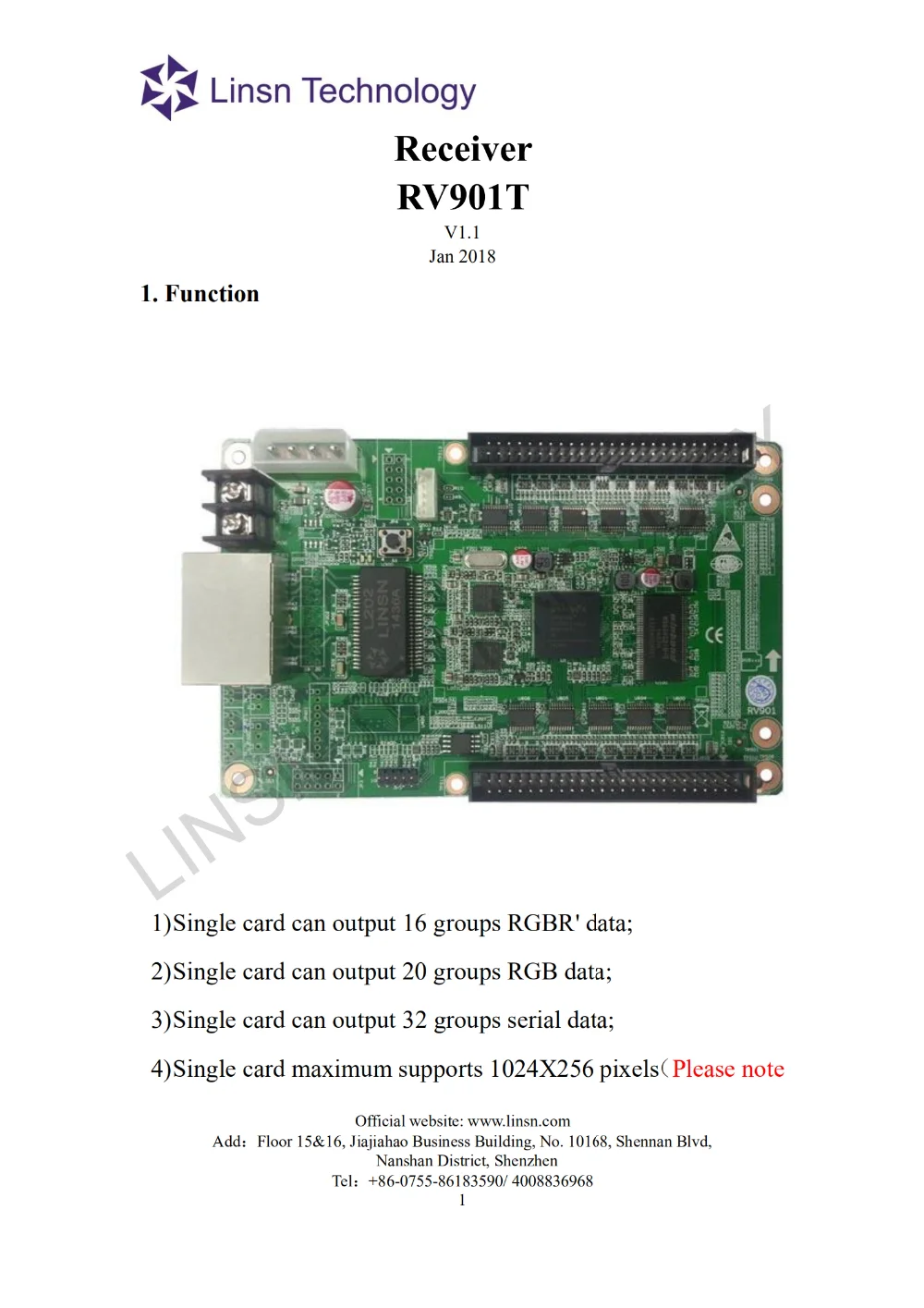 RV901T Specification  V1.1_00