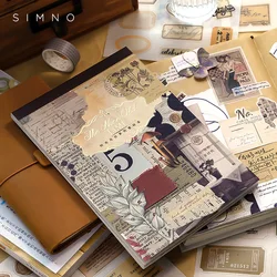 BULA – bloc Notes autocollants Vintage rétro, étiquette Scrapbooking, bloc Notes, papeterie scolaire, pour Journal intime, 50 feuilles 