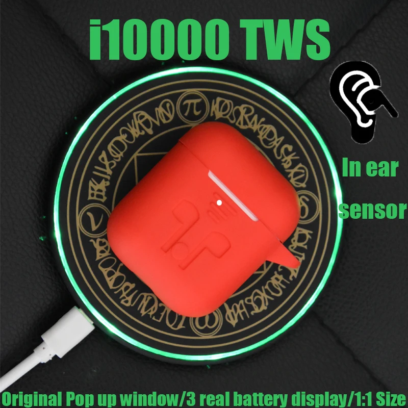 

i10000 tws Original 1:1 Wireless Bluetooth headphones Pop Up In Ear Sensor Earbuds for iPhone Android pk i200 i9000 tws i1000