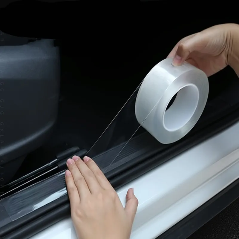 

Carbon fiber strip Car Sticker Car Door Sticker Protector Multifunction Nano Tape Car Bumper Car Door Door Protection Scratch Fi