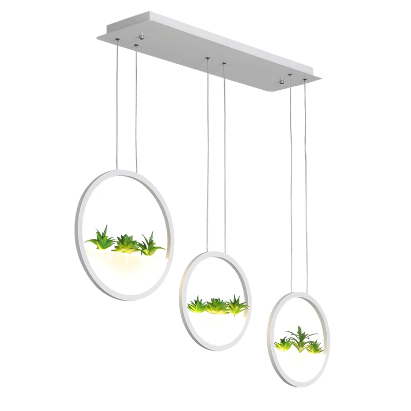 Современные светодиодные подвесные светильники, Круглый Декоративный светильник для растений, подвесной светильник для ресторана, столовой, подвесные светильники