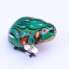 

Kids Classic Tin Wind Up Clockwork Jumping Iron Frog Toy Action Figures Toy For Children Kids Classic Toys For Boy Gift Baby