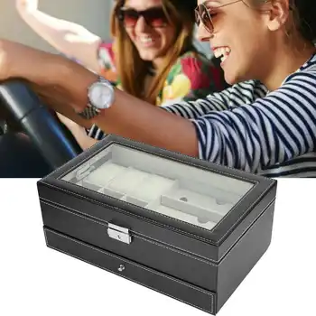 

Multi-Functional Portable Watch Display Case Wristwatch Jewelry Glasses Storage Box Organizer Watch Accessory