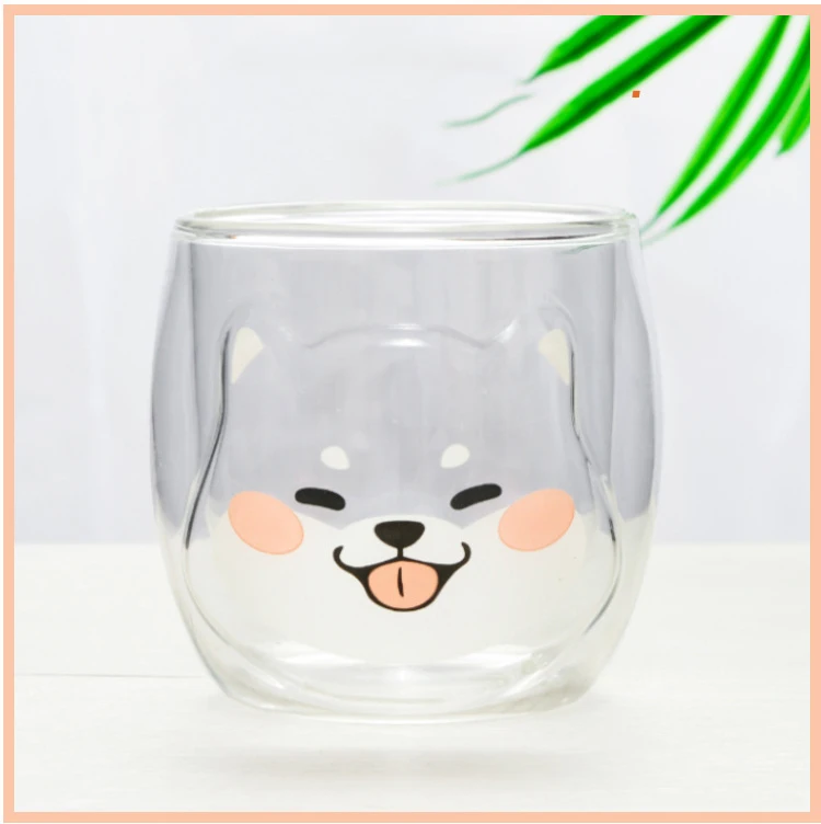 Cute Shiba Inu Double-Layer Isolated Dog Mug, Tea Cup, Leite, Animal Café, Vidro, Natal, Aniversário, Girl Gifts 8 H423178816d354ac6bbc67ef9bbeec808F