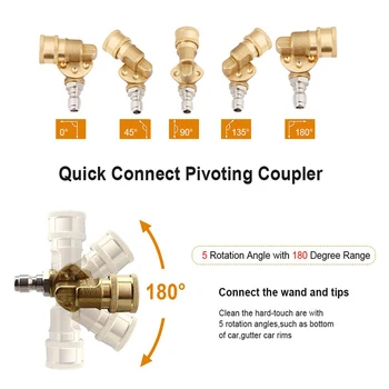 

4500psi Quick Connect 1/4" Nozzles High pressure Washer Part Tool Supply