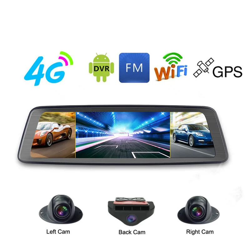 4 канала камера s объектив 10 дюймов Android Автомобильная с GPS навигацией зеркало