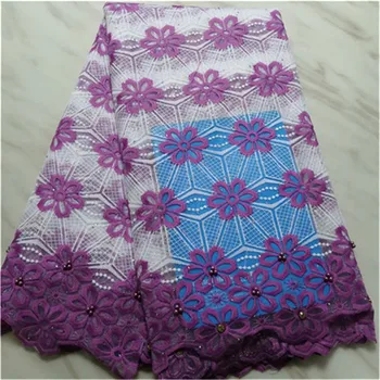 

Guipure Lace Fabric 2019 High Quality Lace Nigerian Lace Fabric For Women Dress African Tulle Lace With Beads 5 Yards Per Piece