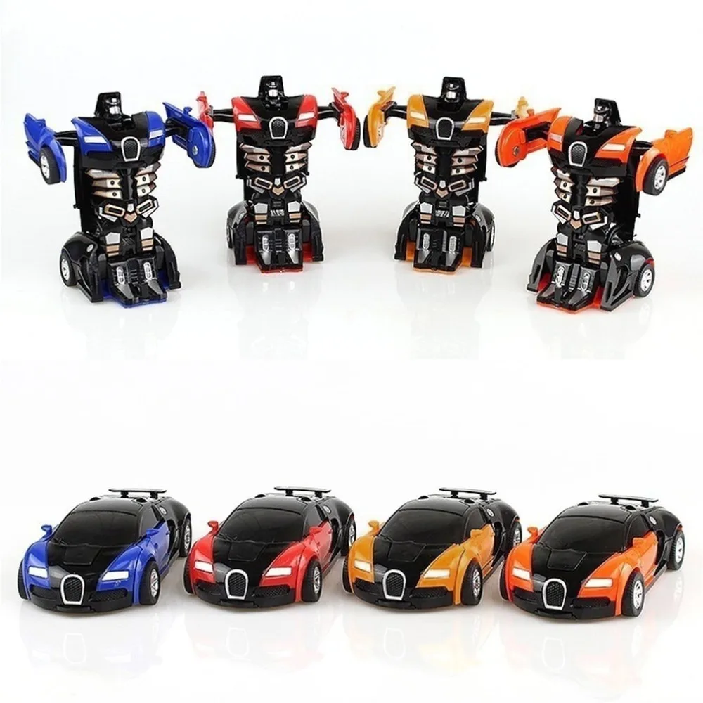 Transformation Robot Toy Car Anime Action Figure Toys ABS Plastic Collision Transforming Model Gift for Children