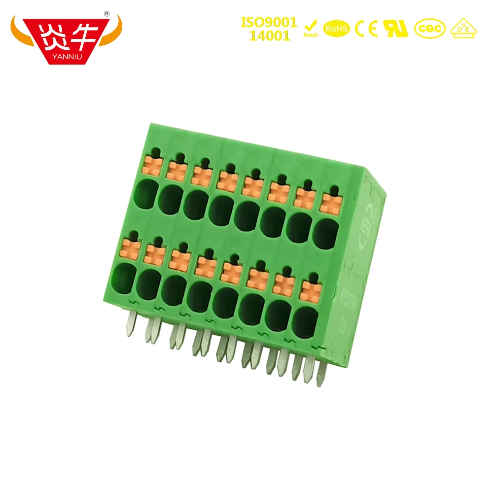 3.5mm KF207RH 2P ~ 24P 3.5 DOUBLE ROW COMPACT TYPE PCB SPRING TERMINAL BLOCKS CONNECTOR SPTD 1,5/ 8-H-3,5 1841555 2PIN ~ 12PIN mgpl bore size 50 compressed air cylinder smc type iso compact cylinder miniature guide rod double acting pneumatic sanmin