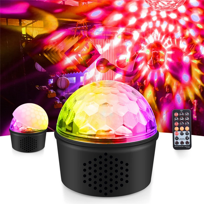 MICTUNING 3-в-1 RGB звуковая активация вращающийся чешское стекло диско шар вечерние мерцающий светильник для рождественского дома KTV магический шар сценические лампы светильник s