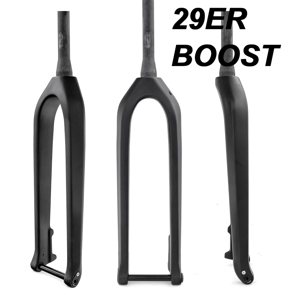 Boost MTB углеродная вилка 29er 110*15 мм горные вилки горный велосипед жесткая 1-1/8