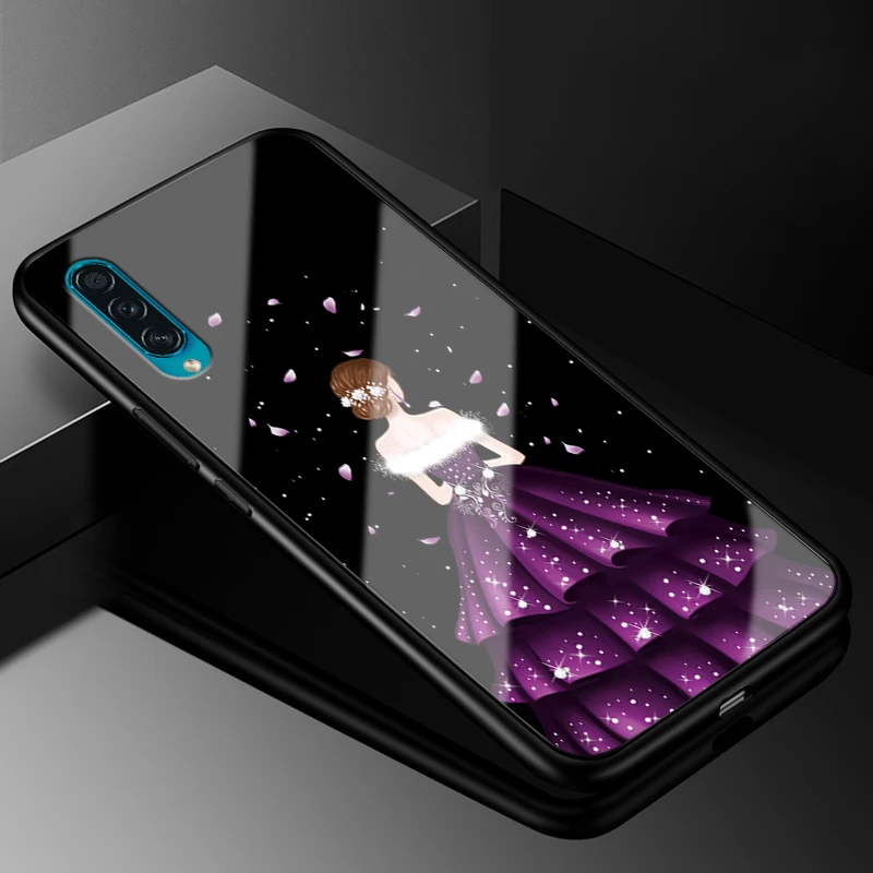 Для samsung A30S чехол из закаленного стекла жесткая задняя крышка для samsung Galaxy A50S чехол для телефона s 6,4 ''силиконовый бампер A 30S A 50S - Цвет: 41