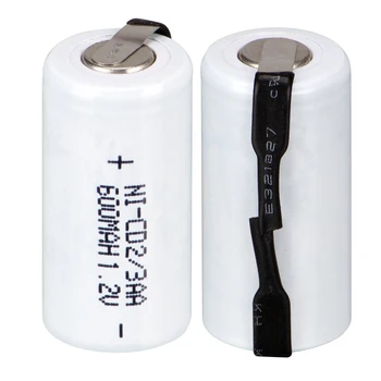 

2~32PCS 1.2 v 600mAh ni-cd 2/3 aa rechargeable battery 1.2v nicd batteries rechargeable batteries white