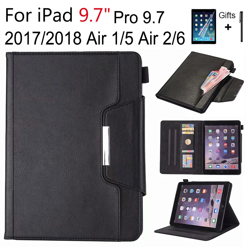 Магнитный чехол для iPad 9 7 2017 2018 Новый A1822 A1893 PU кожаный авто сна/пробуждения 6-го