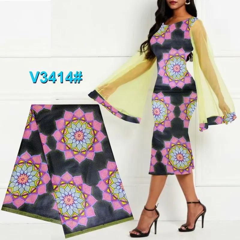 Красивый цветочный узор Африканский рисунок Java воск ткань Анкара текстиль с