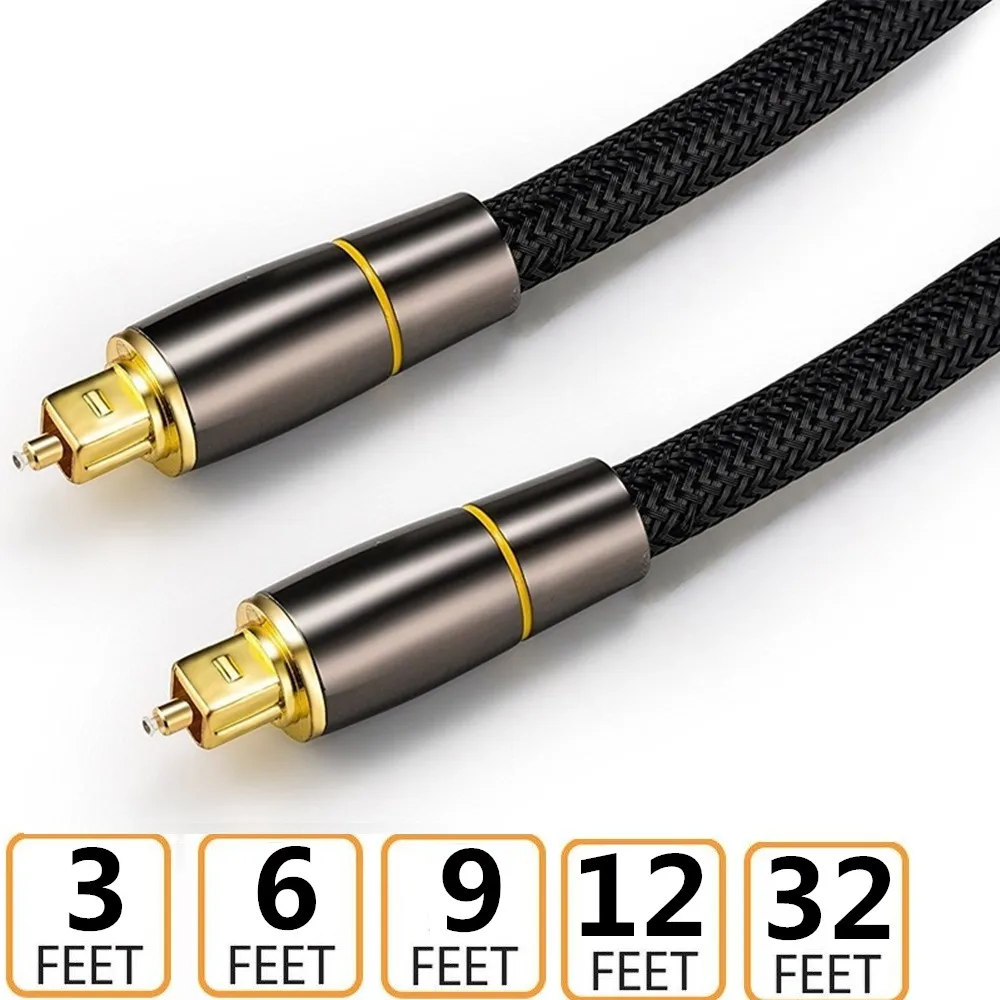 

Spdif coaxial cable Gold-plated metal digital optical fiber audio cable Dolby 1/1.5/2/3/5/10m for TV Blu-ray Player Amplifier