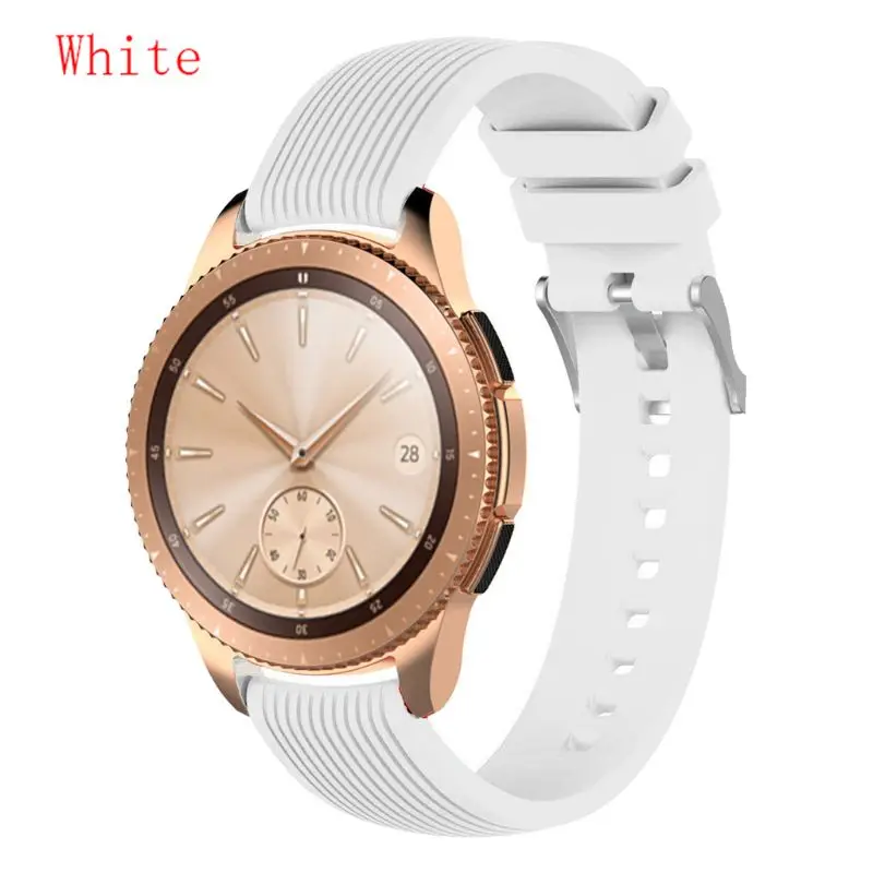 20mm Soft Silicone Watch Band Sports Wrist Strap for Sam-sung Ga-laxy Watch 42mm