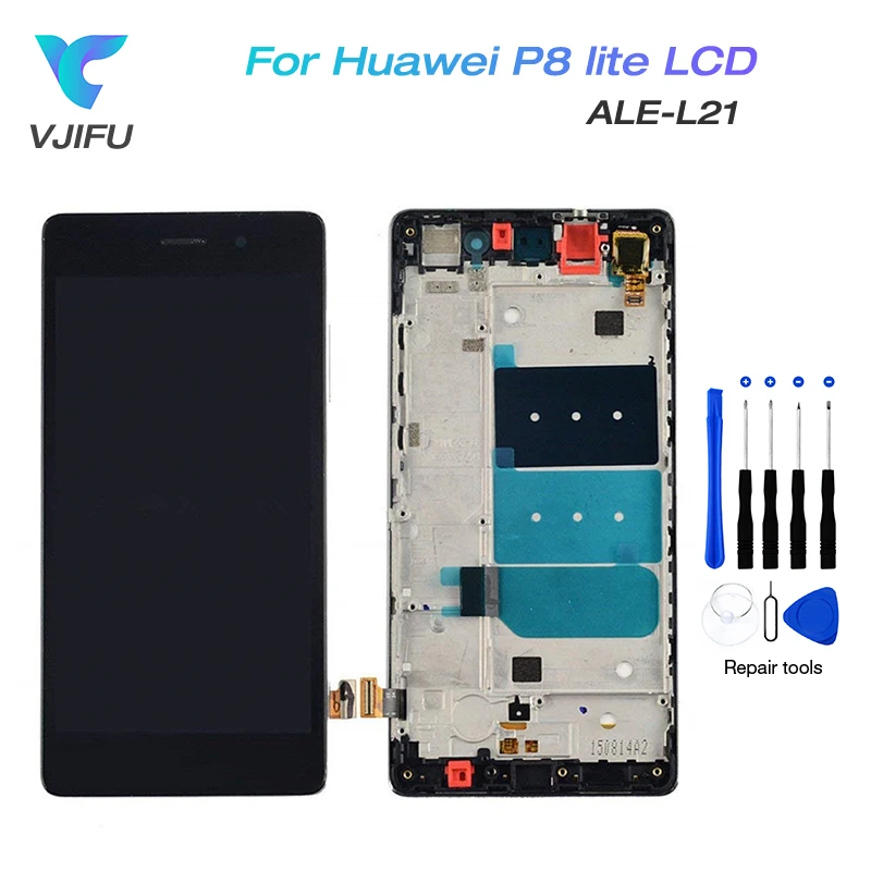 Для HUAWEI P8 Lite жк дисплей сенсорный экран дигитайзер с рамкой для P8lite GRA L09 ALE L21