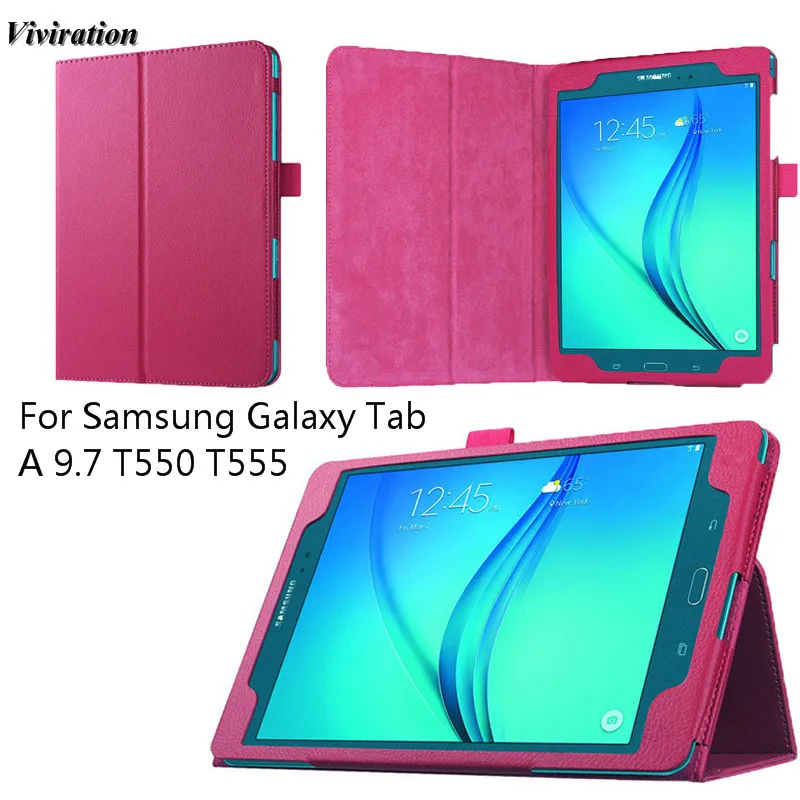 

Funda PU Leather 9.7 Inch Tablet PC Cover Protective Shell For Samsung Galaxy Tab AS 9.7" T550 T555 Case Smart Flip Stand Cover