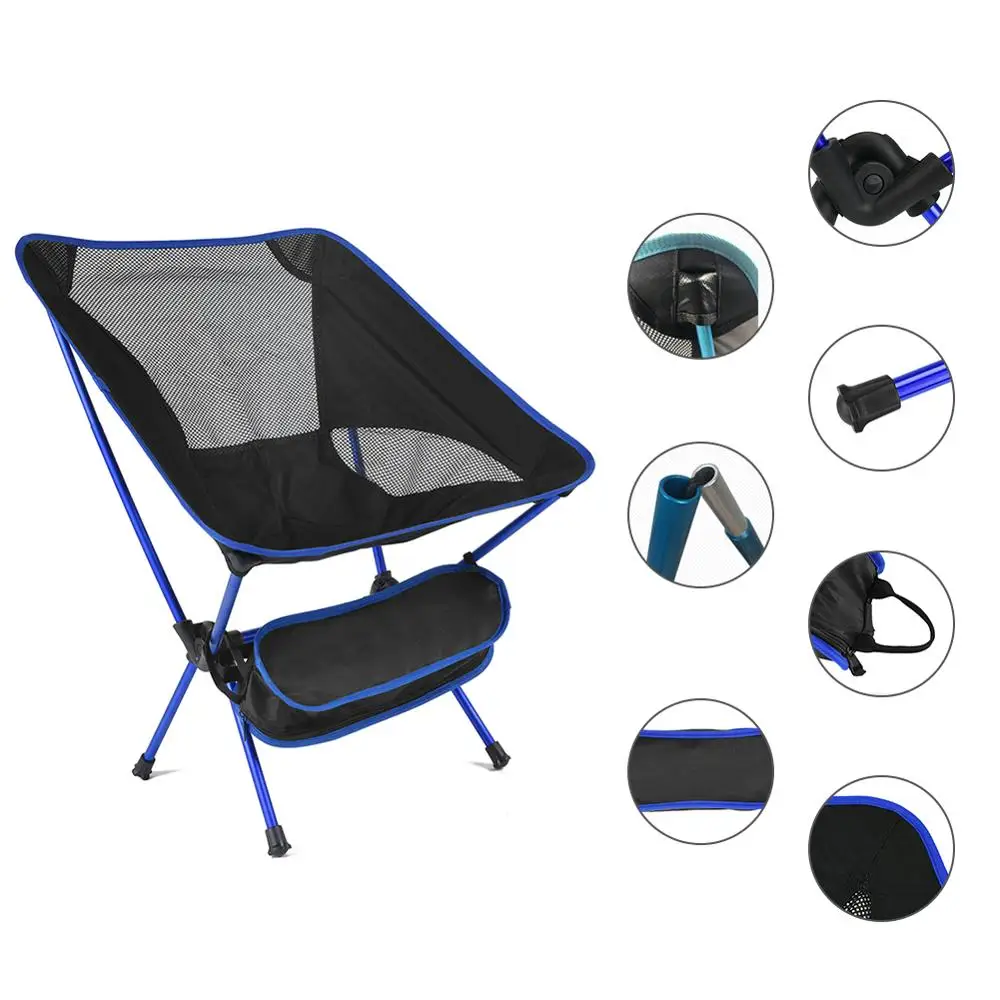 

Ultralight Fishing Chair Multifunctional Travel Sketch Beach Chair Fishing Camping Folding Portable Aluminum Fishing Chair