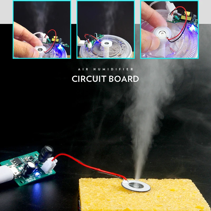 2x 1.5-3W USB Mini Humidifier DIY Kits Mist Maker And Driver Circuit Board Fogger Atomization Film Atomizer