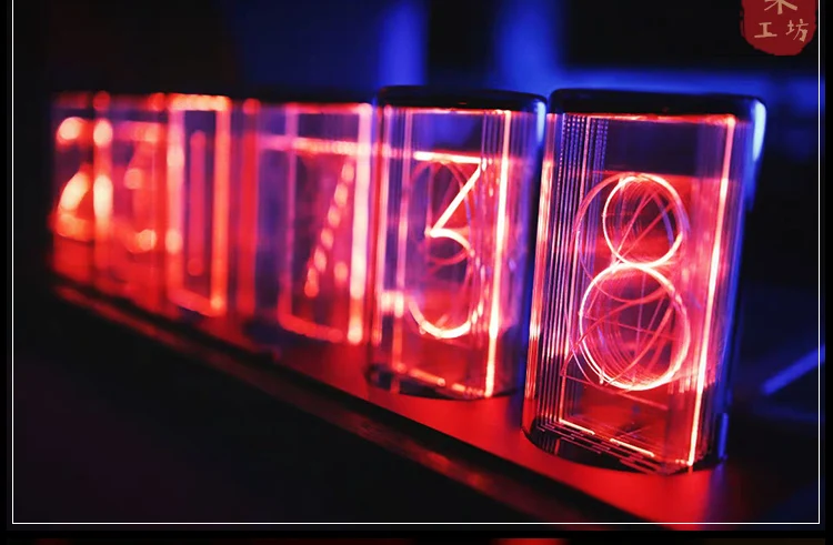 6 бит светодиодный светящиеся цифровые часы Nixie трубчатые часы Набор DIY электронные настольные часы в стиле ретро 5 в Micro USB питание Wi-Fi звук музыка Будильник