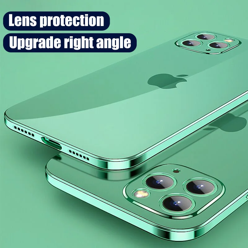 Flanagan 2020 Новый uxury силиконовый чехол для телефона iPhone 11 Pro XS Max XR X Тонкий Прозрачный