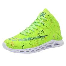 Баскетбольная обувь для детей удобные оранжевого синего цвета, детские спортивные кроссовки для улицы, для мальчиков и девочек, спортивные, баскетбольные кроссовки