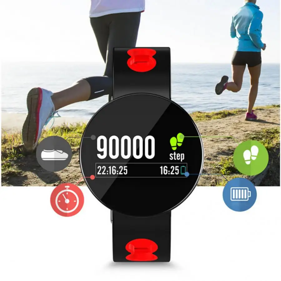 Экран Smartwatch Браслет пульсометр фитнес монитор сна силиконовые Smartwatch Смарт-браслет монитор Часы