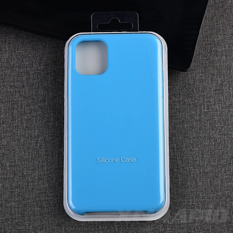 Роскошный Официальный чехол для телефона с логотипом s для iphone 11 Pro Чехол для Apple 7 6s 8 6 Plus X XR Xs MAX силиконовый Жидкий чехол - Цвет: Blue