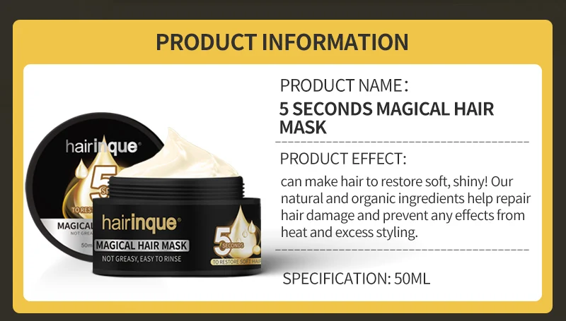Óleo de Coco para Produtos dos Cuidados Reparos da Perda de Cabelo Restauram o Creme Macio do Tratamento do Cabelo Mágica do Cabelo de 5 Máscara Segundos Capilares Anti & 3 Beleza e saúde