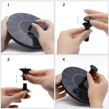 

7V Solar Power Fountain Pump Watering Kit Garden Plants Watering Submersible Waterfall Floating Solar Water Fountain Panel