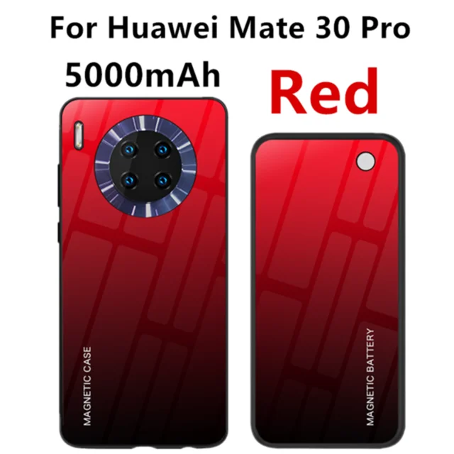 5000 мА/ч Магнитный аккумулятор, зарядное устройство, чехол для huawei mate 30, беспроводной зарядный аккумулятор, чехол для huawei mate 30 Pro, резервное копирование - Цвет: Red  Mate 30 Pro