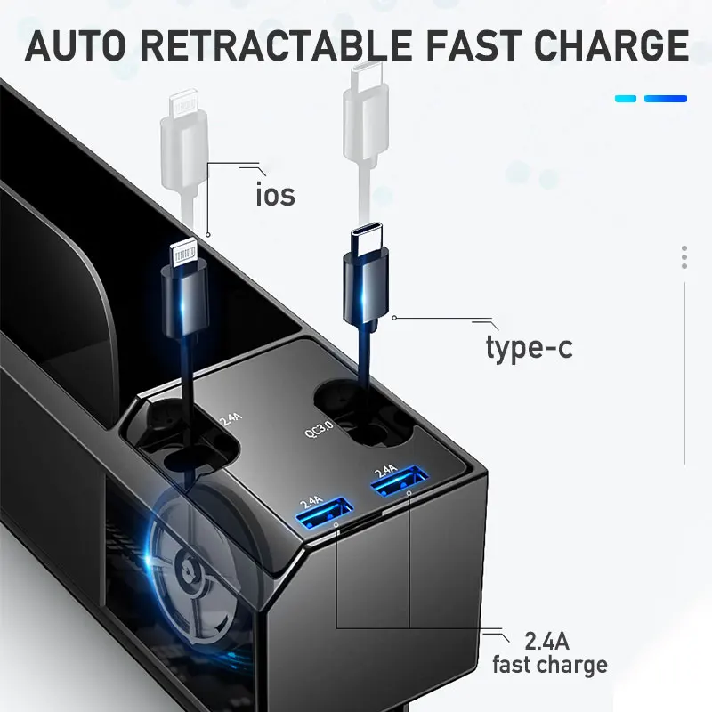  Savadicar Dual USB Car Charger Socket for GT-3 Shifter Storage  Box Organizer : Automotive