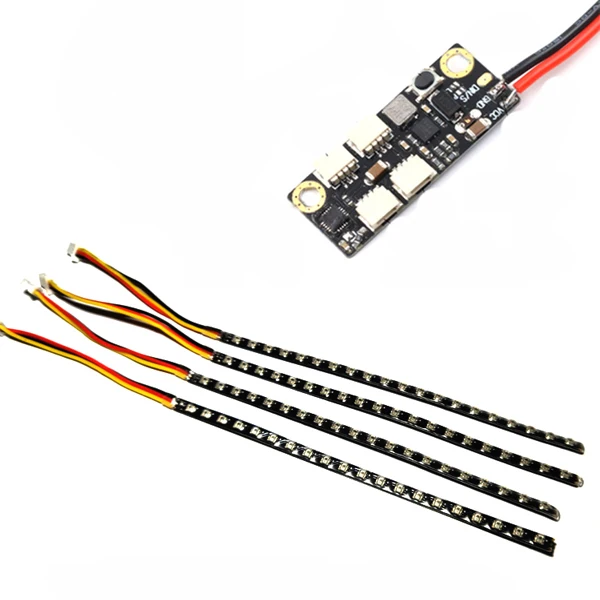 

LANTIANRC WS2812 Led Strip Light 20 Lamps 5V 0.23A Control Board Module for RC FPV Racing Drone Night Flying