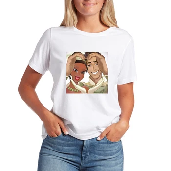 

Streetwear Punk Round Collar T-shirt Princess Prince Art Printing Cheap Graphic Harajuku Tshirt Loose Spring Summer T shirt