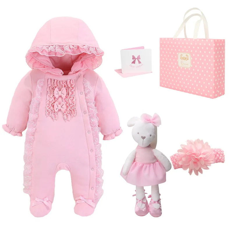 

Baby Onesie Winter Thick Nursing Romper Pure Cotton Padded Warm Cotton-padded Clothes Newborns Cotton Coat Winter Gift Box