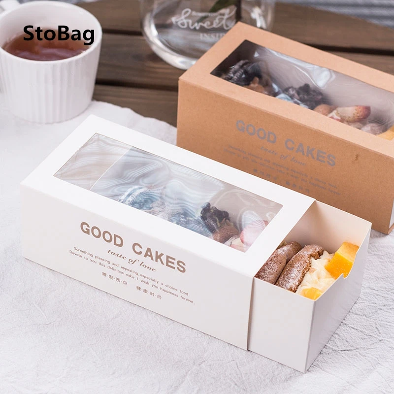 StoBag 10 шт. коробка для полотенец на окна торта швейцарский рулон Снежная хрустящая